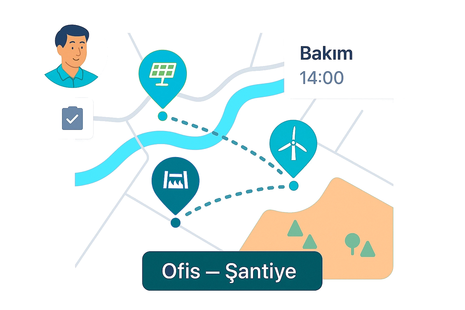 santrallerde lokasyon ve enerji izleme